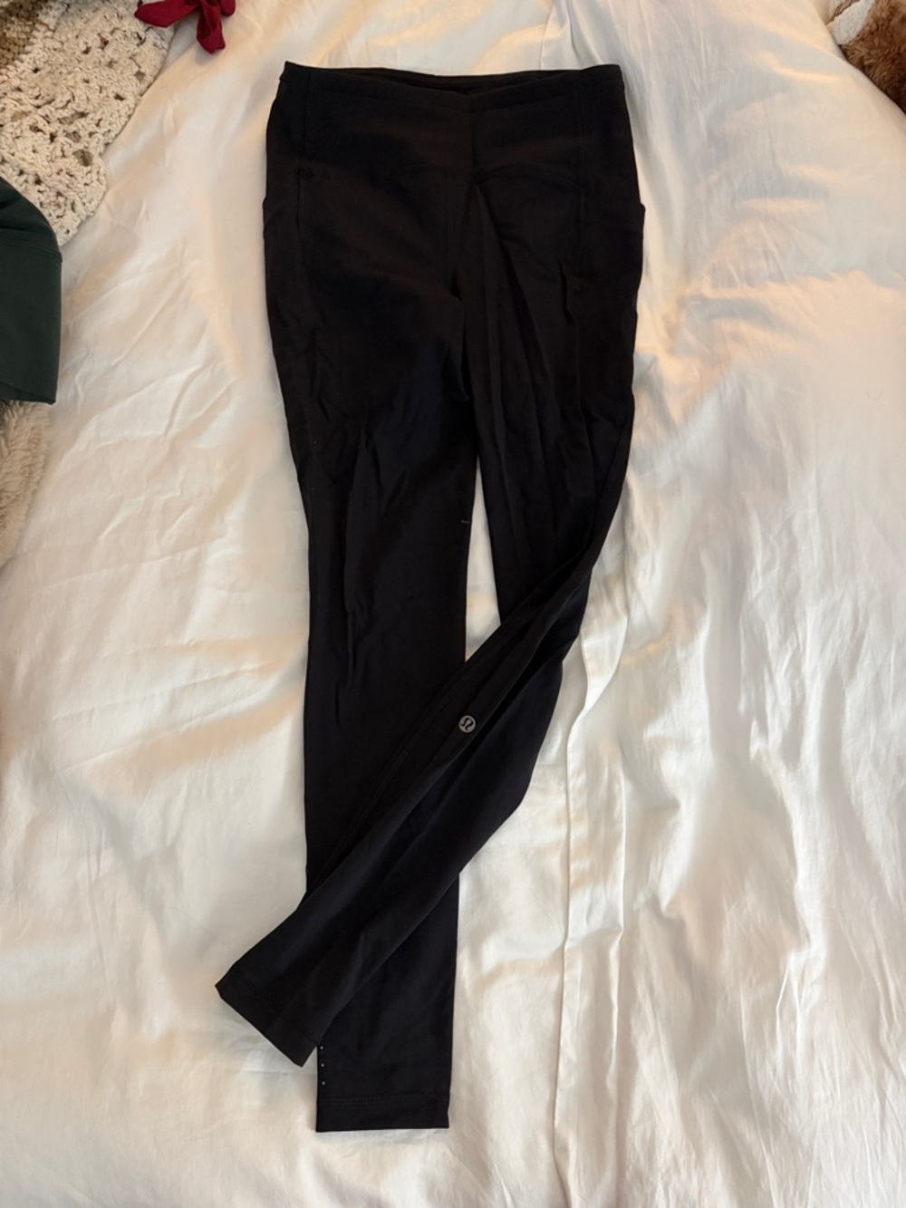 lululemon athletica Black Leggings with Reflective Logo